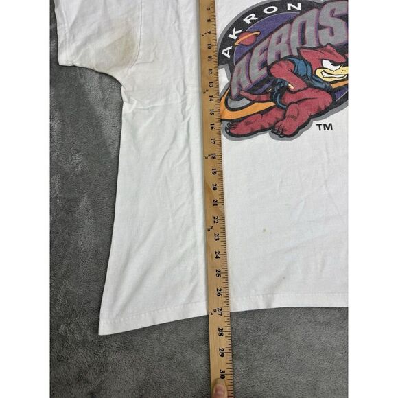 Vintage Akron Aeros Minor League Baseball T Shirt Men's Size XL White - Picture 11 of 11